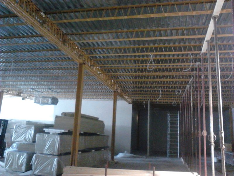 solaio metallico a grande luce