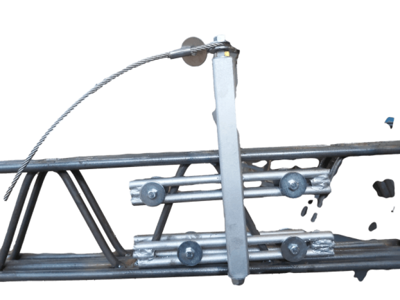 cavetto per linea vita con staffe e tubetto